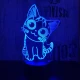 Cica 2 3D led lámpa