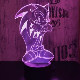 Sündisznó 7 színű 3D led lámpa
