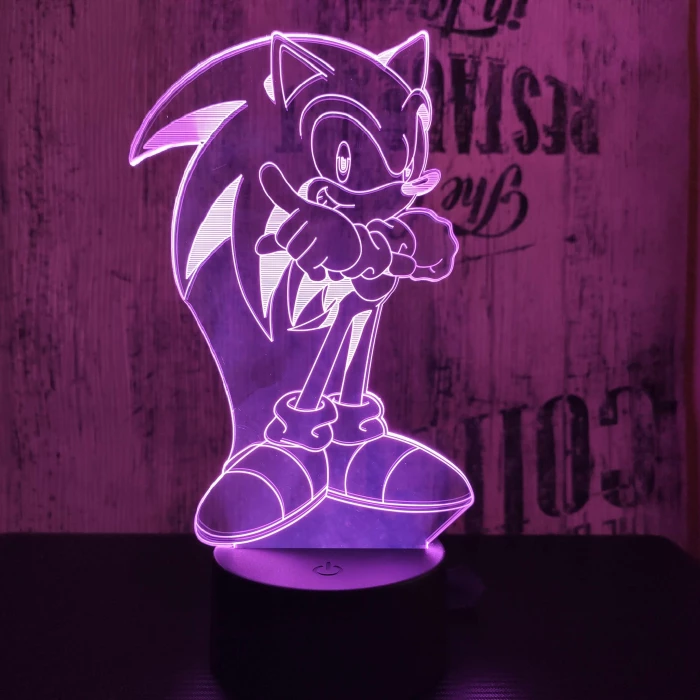 Sündisznó 7 színű 3D led lámpa