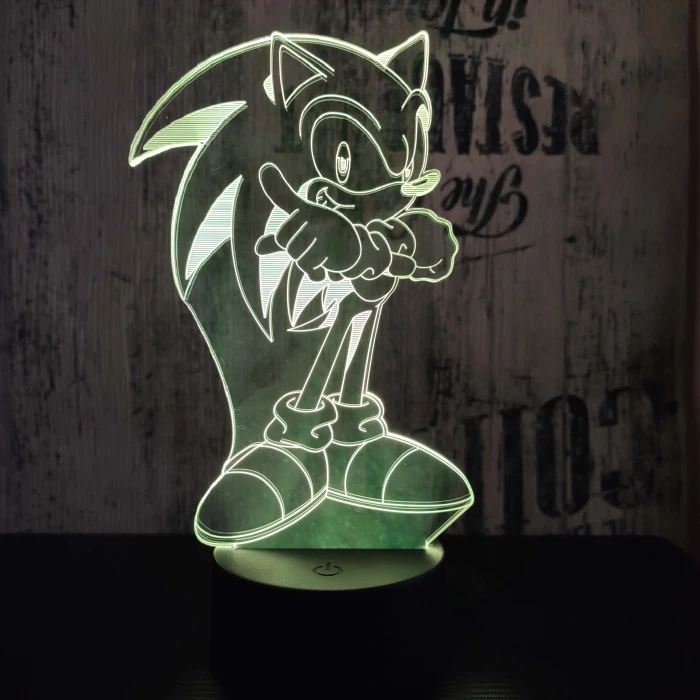 Sündisznó 7 színű 3D led lámpa
