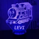 Mozdony  7 színű 3D led lámpa