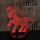 Kicsi unikornis 7 színű 3D led lámpa