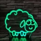Bárány  7 színű 3D led lámpa