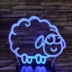 Bárány  7 színű 3D led lámpa