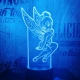 Tündér lány 3D led lámpa