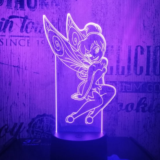Tündér lány 3D led lámpa