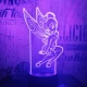 Tündér lány 3D led lámpa