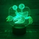 Rák  7 színű 3D led lámpa