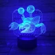 Rák  7 színű 3D led lámpa