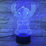 Űr-kutya 7 színű 3D led lámpa
