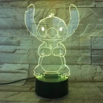 Űr-kutya 7 színű 3D led lámpa