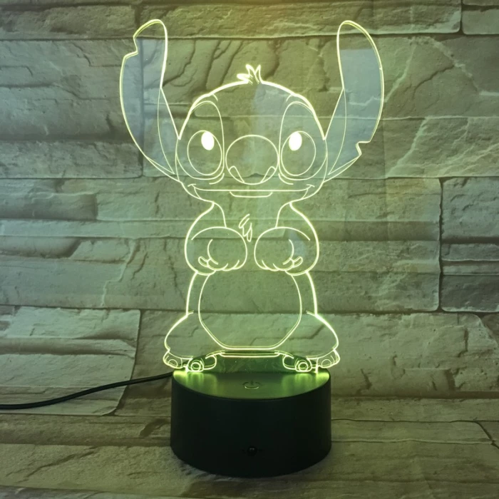 Űr-kutya 7 színű 3D led lámpa
