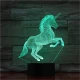 Ágaskodó Unikornis 7 színű 3D led lámpa