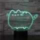 Cica szereti a hasát 7 színű 3D led lámpa