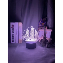 Vitorlás Hajó 3 3D led lámpa