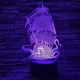 Hajó Kraken 3D led lámpa