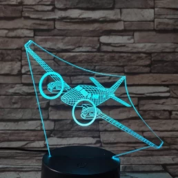 Két motoros repülő 7 színű 3D led lámpa