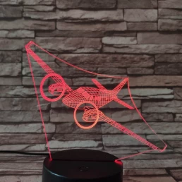 Két motoros repülő 7 színű 3D led lámpa