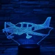 Piper PA-28 Repülőgép  7 színű 3D led lámpa