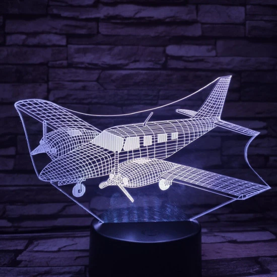 Repülő 2 7 színű 3D led lámpa