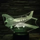 Repülő 2 7 színű 3D led lámpa