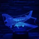 Repülő 2 7 színű 3D led lámpa