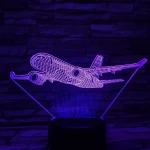 Airbus A220 repülőgép 7 színű 3D led lámpa