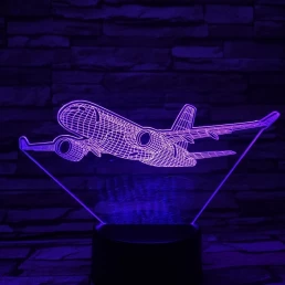 Airbus A220 repülőgép 7 színű 3D led lámpa