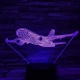 Airbus A220 repülőgép 7 színű 3D led lámpa