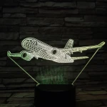 Airbus A220 repülőgép 7 színű 3D led lámpa