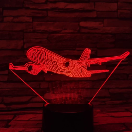 Airbus A220 repülőgép 7 színű 3D led lámpa