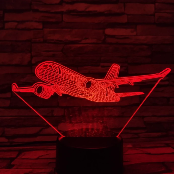 Airbus A220 repülőgép 7 színű 3D led lámpa
