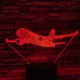 Airbus A220 repülőgép 7 színű 3D led lámpa