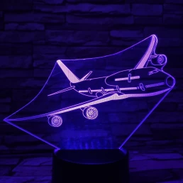 Repülő Utasszállító  7 színű 3D led lámpa