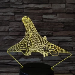 Felszálló repülő 7 színű 3D led lámpa