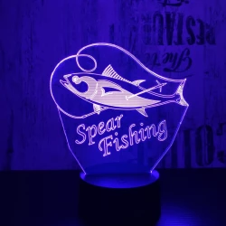 Lándzsás horgászat 7 színű 3D led lámpa
