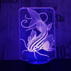 Harcsa 7 színű 3D led lámpa