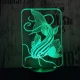 Harcsa 7 színű 3D led lámpa