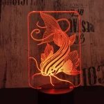 Harcsa 7 színű 3D led lámpa