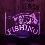 Fishing 3D 7 színű led lámpa