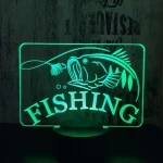 Fishing 3D 7 színű led lámpa