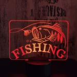Fishing 3D 7 színű led lámpa