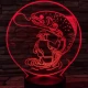 Horgász a kifogott hallal 7 színű 3D led lámpa