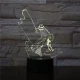 Horgász 7 színű 3D led lámpa