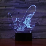 Horgász 3D led lámpa