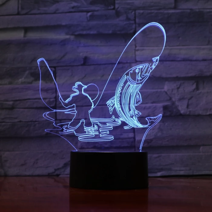 Horgász 3D led lámpa