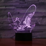 Horgász 3D led lámpa