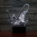 Horgász 3D led lámpa