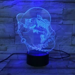 Horgász 7 színű 3D led lámpa