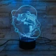 Horgász 7 színű 3D led lámpa